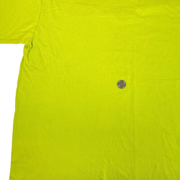 Vintage SouthPole Men's Shirt Size 4XL Y2k Black Spell Out Embellished YllwGreen - Picture 7 of 9